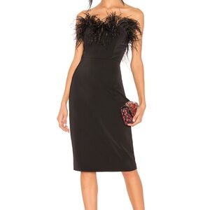 LPA feather trimmed dress